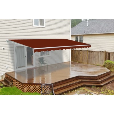 ALEKO Retractable Awning Fabric Replacement - 13x10 Feet - Burgundy   569065322